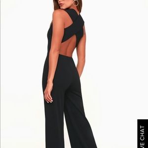 Lulu’s Thinking Out Loud backless Jumpsuit